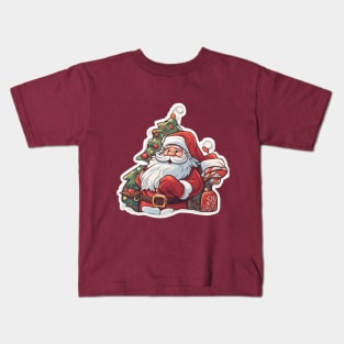 Christmas 2024 Santa Claus Design Kids T-Shirt